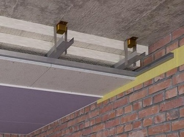 Каркасный звукоизоляционный потолок на подвесах Виброфлекс-К15 (130 мм)